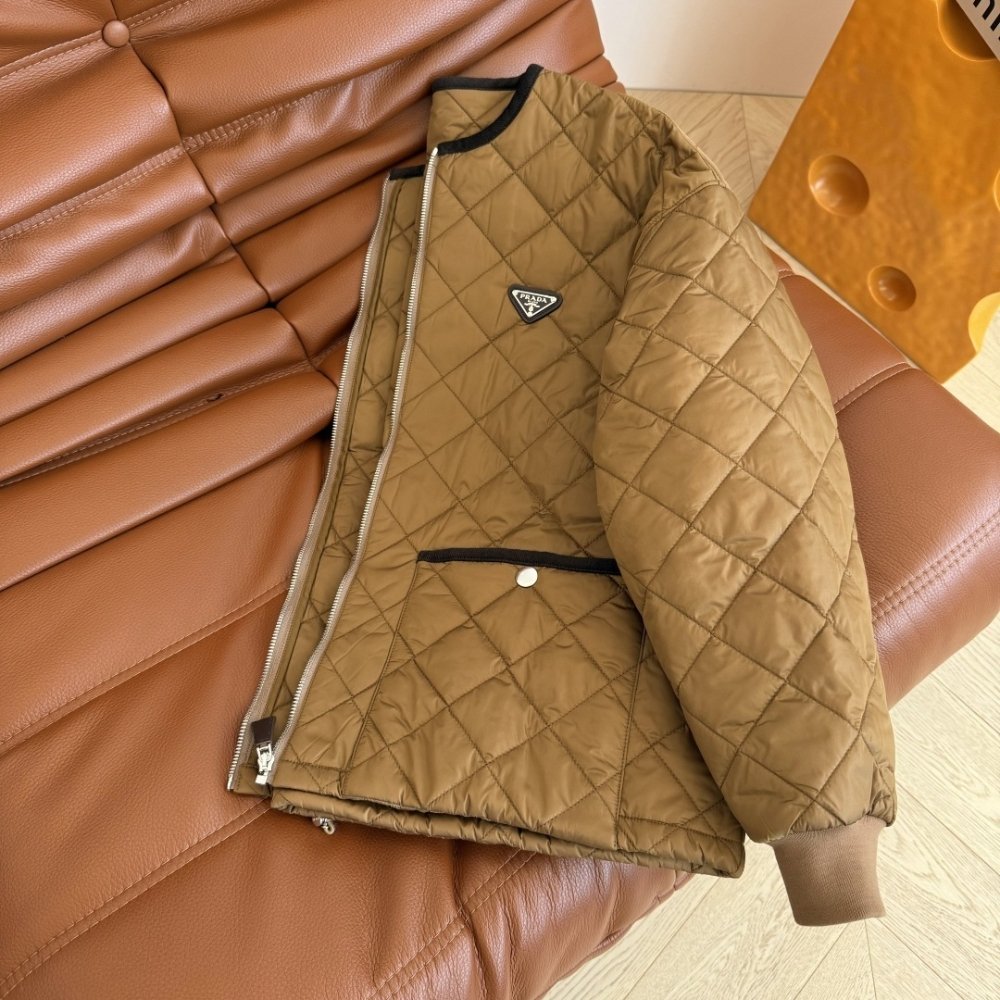 Pra*a Quilted Lightweight Re Nylon Jacket Cork Beige 292167 1Wq9 F0594 S Ooo