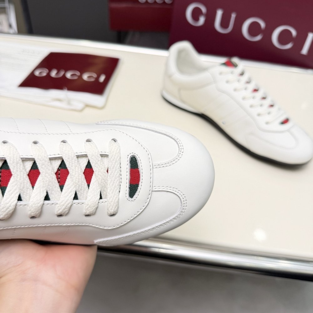 Gvc*1 Men Shift Trainers White Leather 857018 Aafuh 9245