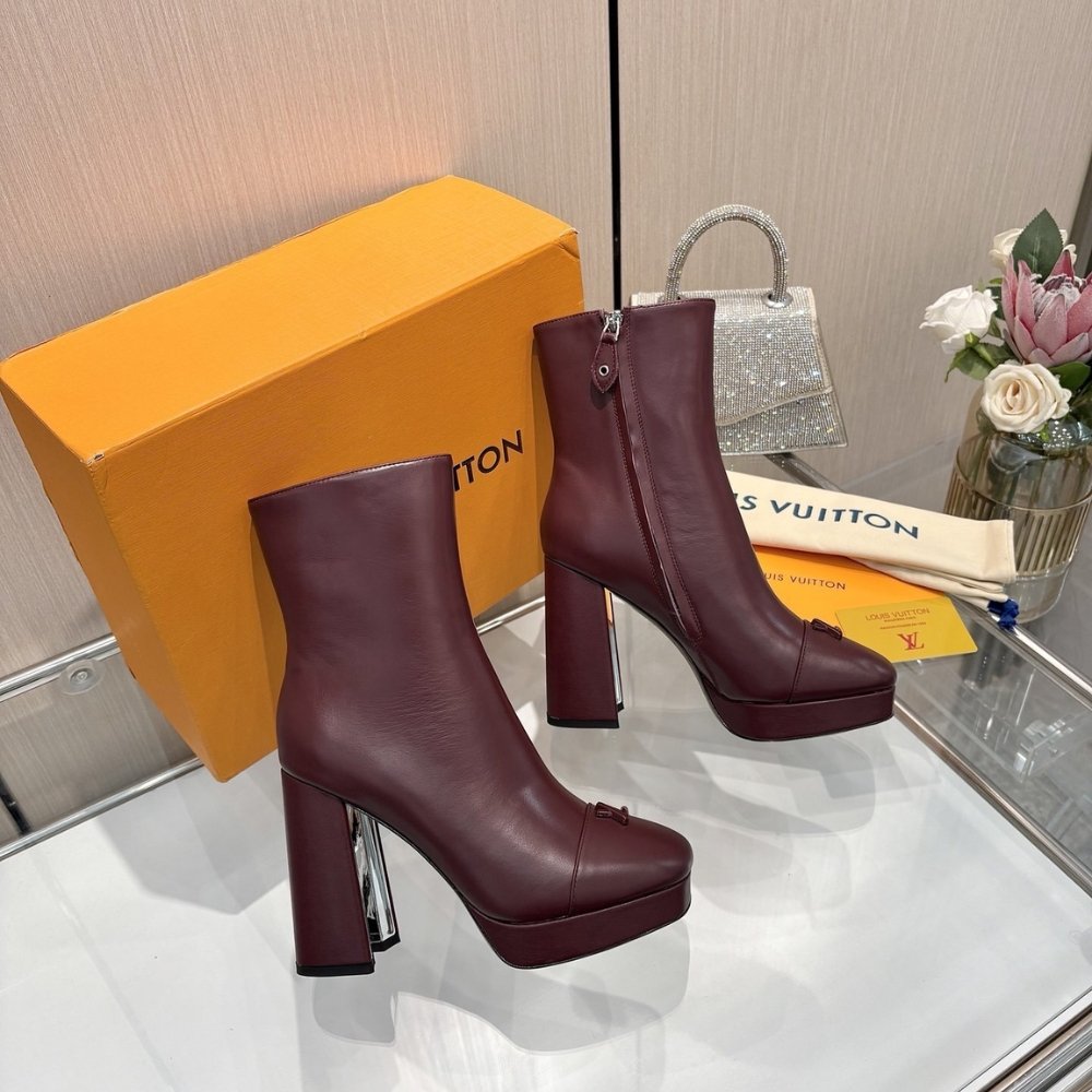 L0vis Vvtt0n Swing Platform Ankle Boot Bordeaux Red 1Aifo7