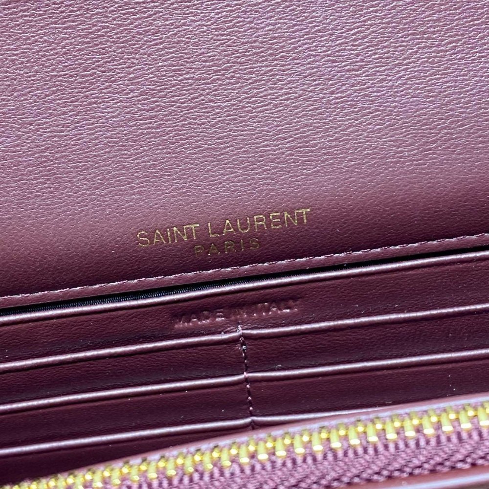 [S*per Vip 1:1] Sa1nt Lau*nt Kate Tassel Chain Wallet Burgundy 19Cm 742833Bmiiw6413