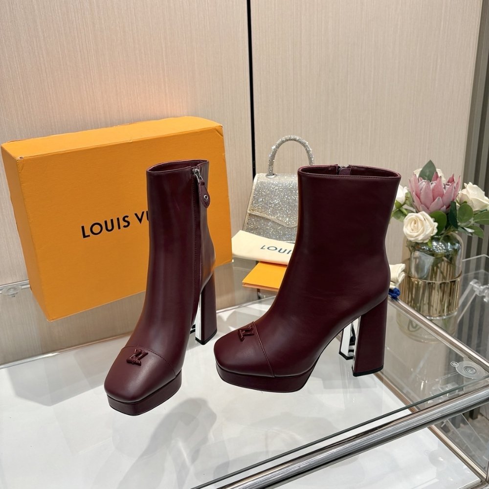 L0vis Vvtt0n Swing Platform Ankle Boot Bordeaux Red 1Aifo7