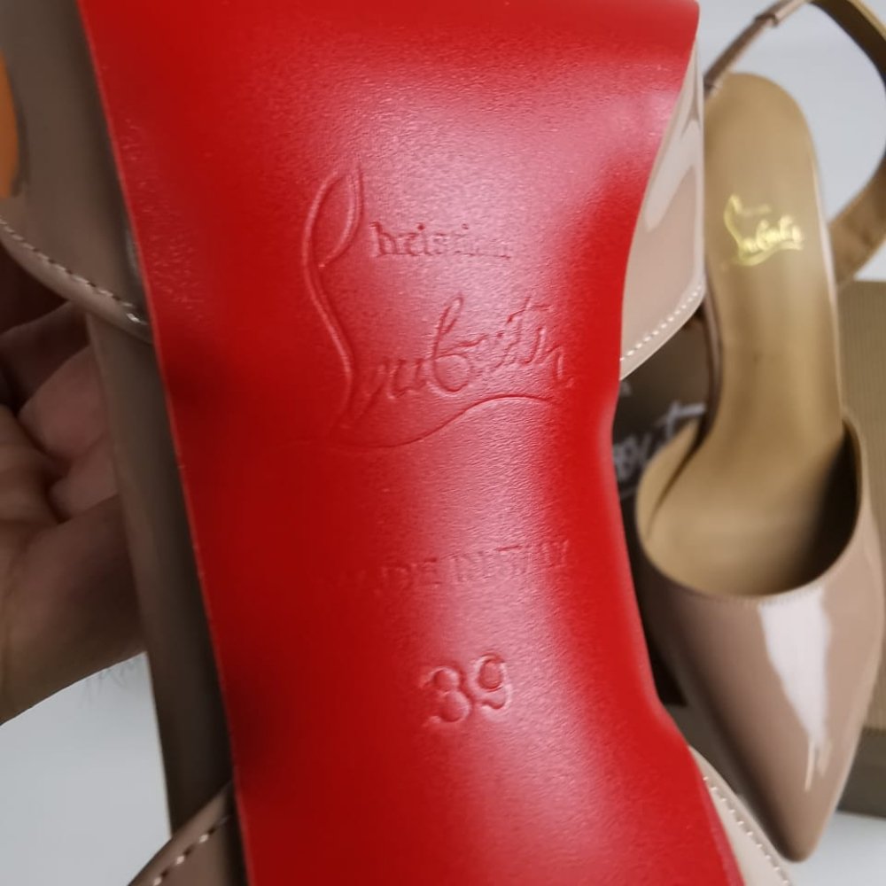 Chr1st1an Louboutin Apostropha Sling 80 Beige 1240830N295