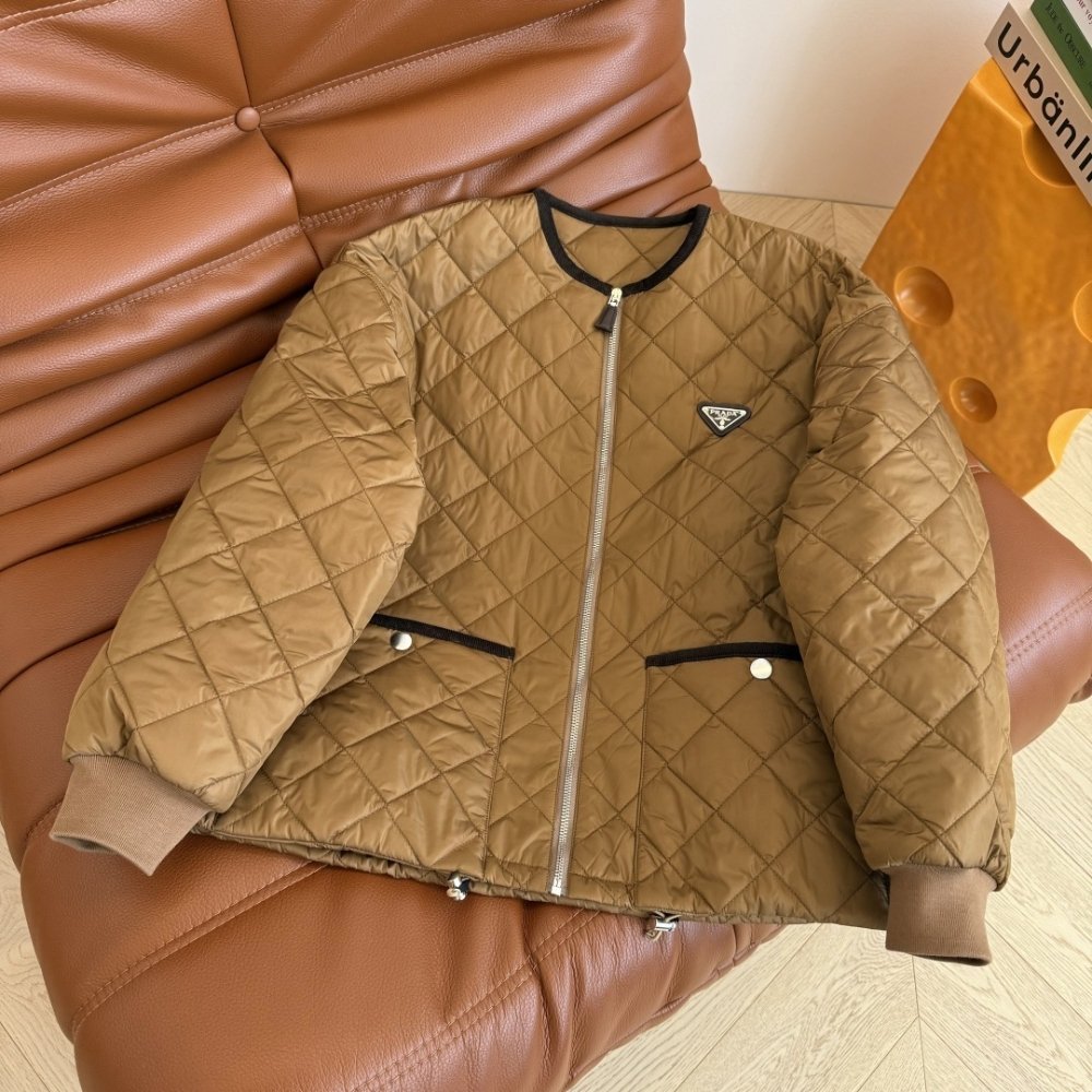 Pra*a Quilted Lightweight Re Nylon Jacket Cork Beige 292167 1Wq9 F0594 S Ooo
