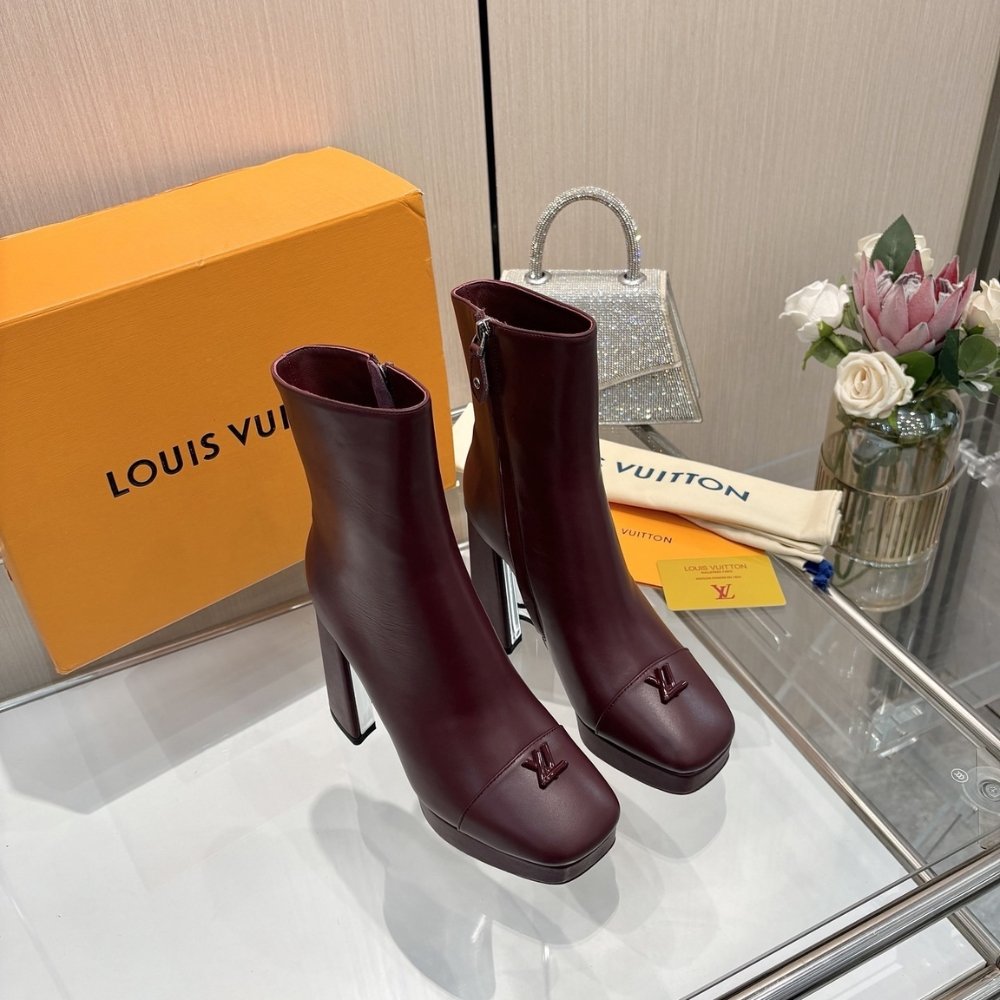 L0vis Vvtt0n Swing Platform Ankle Boot Bordeaux Red 1Aifo7