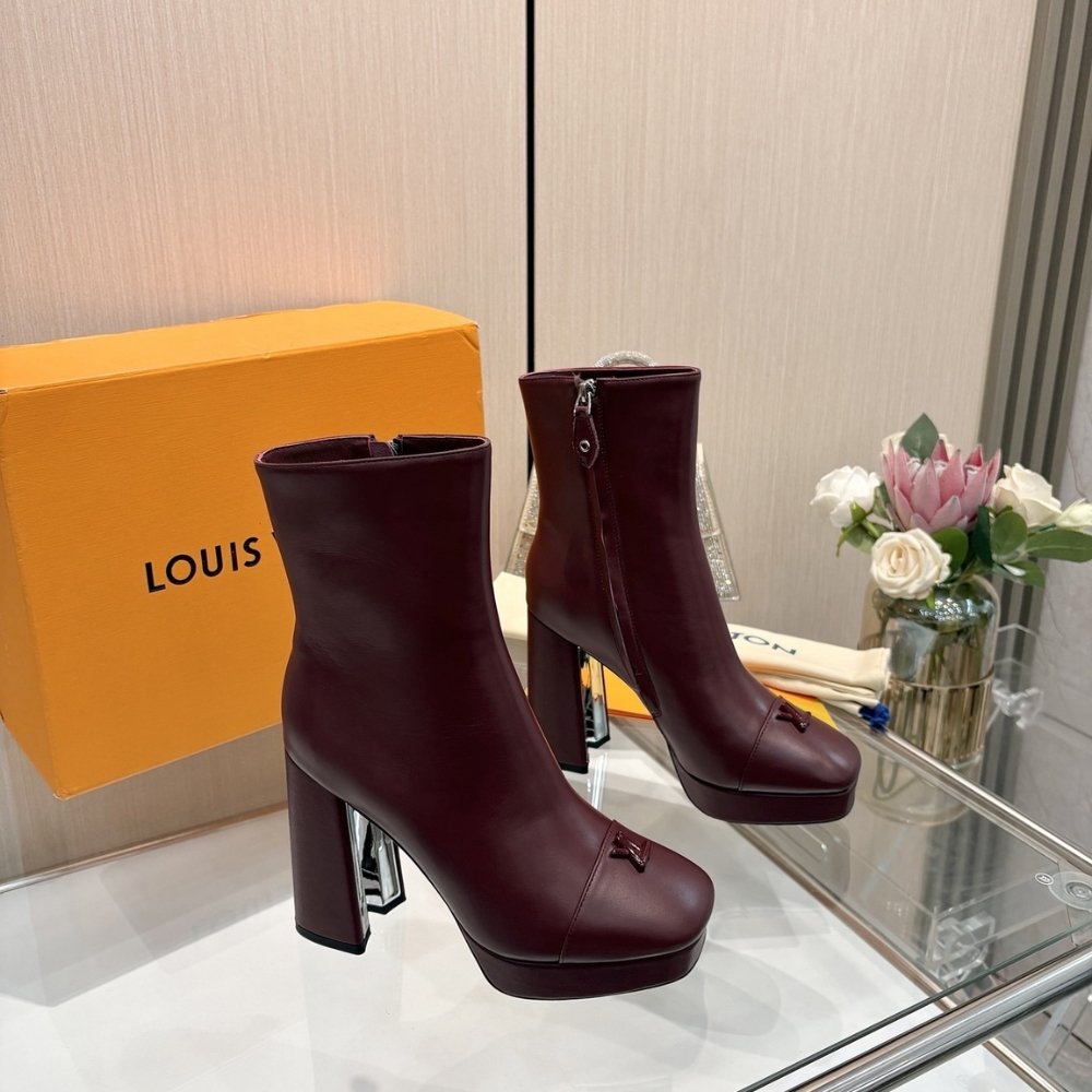 L0vis Vvtt0n Swing Platform Ankle Boot Bordeaux Red 1Aifo7
