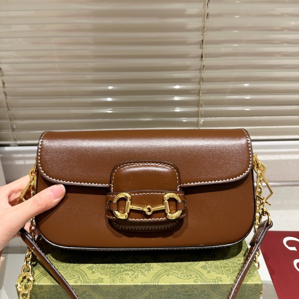 Gvc*1 Horsebit 1955 Small Shoulder Bag Brown 24Cm 735178 1Db0G 2361