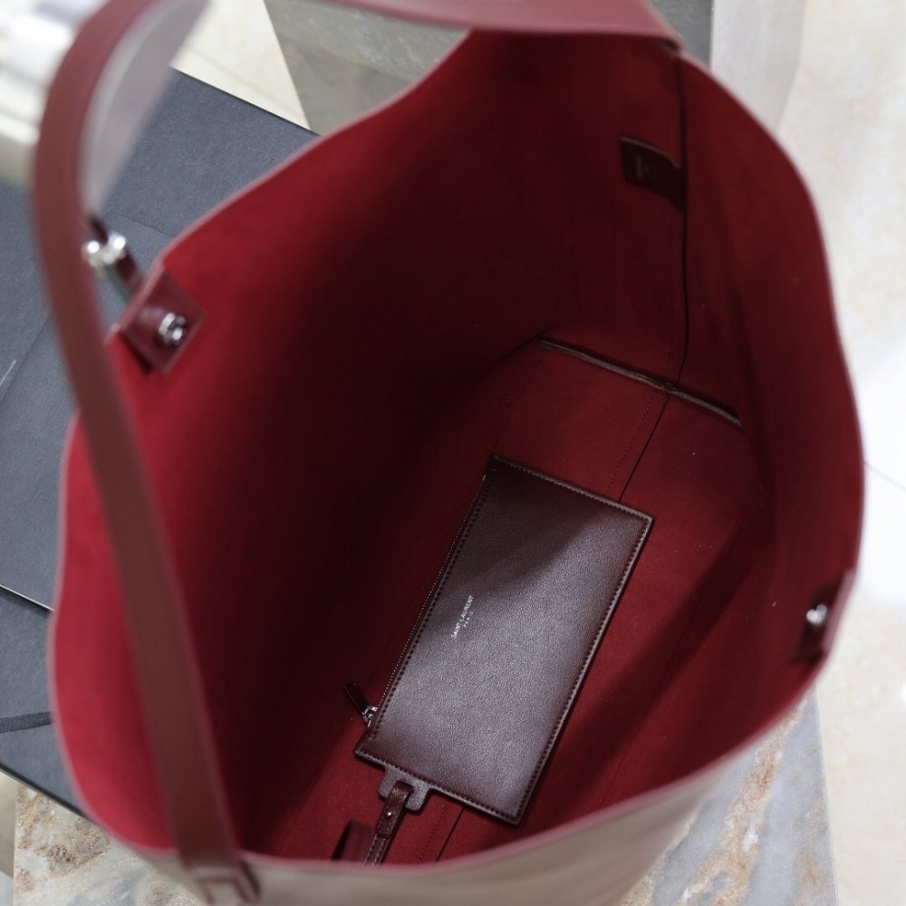 [S*per Vip 1:1] Sa1nt Lau*nt Bold Hobo Bag In Smooth Leather Burgundy 42Cm 845383Aafhj6195
