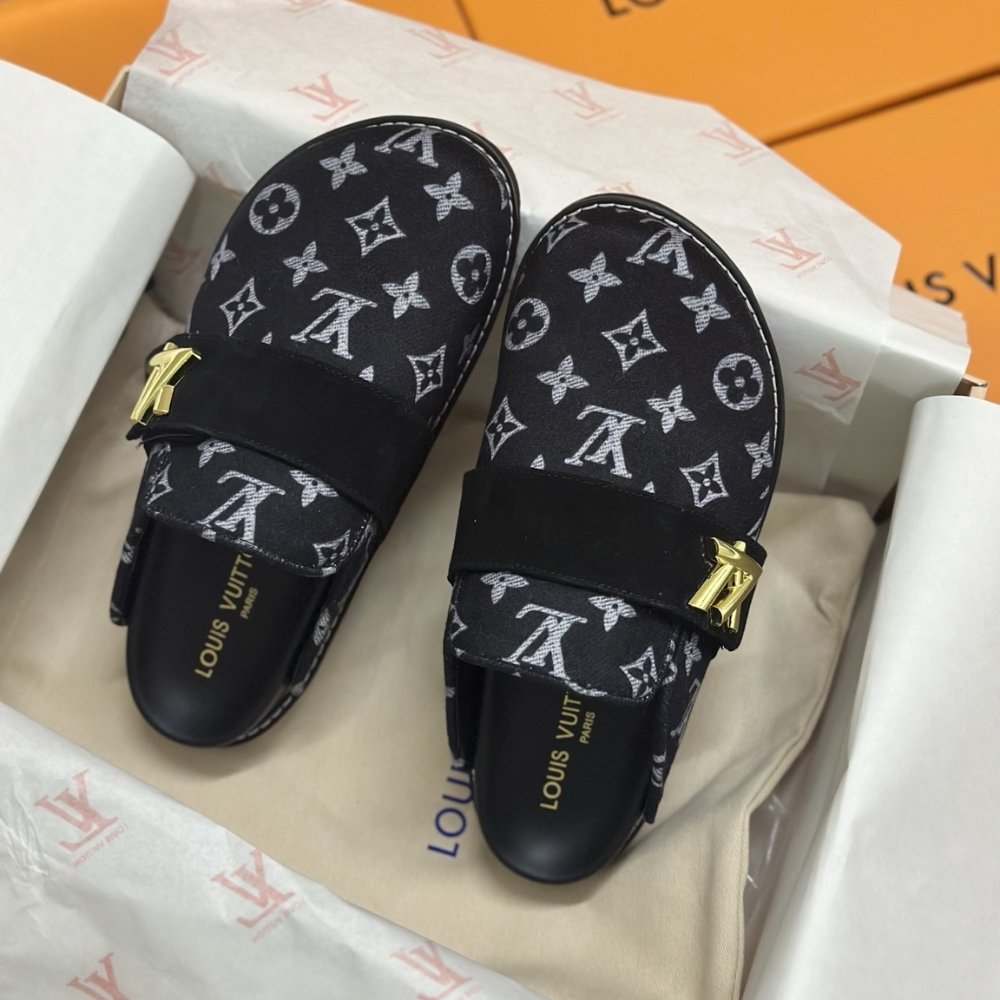 L0vis Vvtt0n Lv Cosy Flat Comfort Clog Black 1Aidou