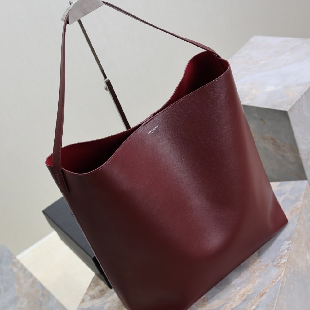 [S*per Vip 1:1] Sa1nt Lau*nt Bold Hobo Bag In Smooth Leather Burgundy 42Cm 845383Aafhj6195