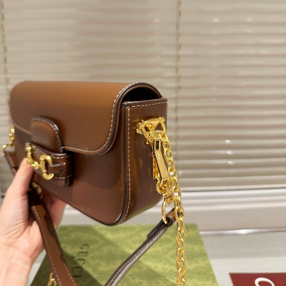 Gvc*1 Horsebit 1955 Small Shoulder Bag Brown 24Cm 735178 1Db0G 2361