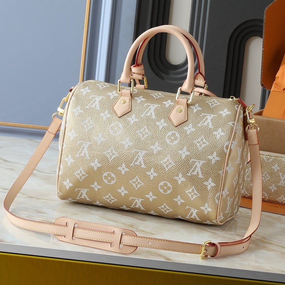 L0vis Vvtt0n Speedy P9 Bandoulière 30 Kinsugi Gold 30Cm M15283