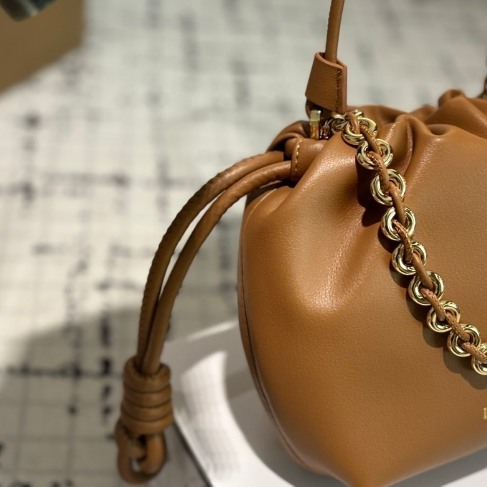 L0ew* Mini Flamenco Purse In Mellow Nappa Brown 16Cm A914Cbpx03 6715