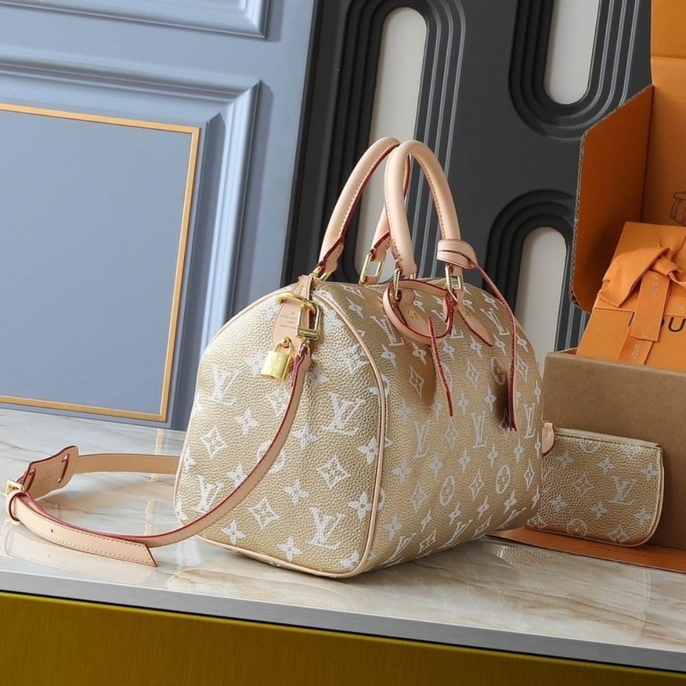 L0vis Vvtt0n Speedy P9 Bandoulière 30 Kinsugi Gold 30Cm M15283