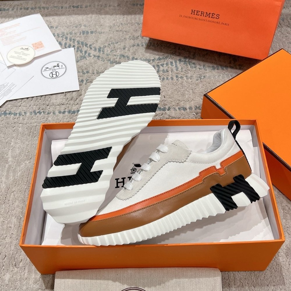 H**me5 Bouncing Sneaker White And Brown H242796Zh90400