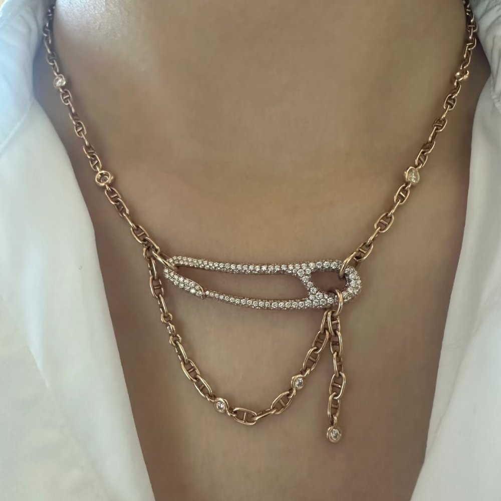 H**me5 Chaine Dancre Punk Necklace Gold H217232B 00St
