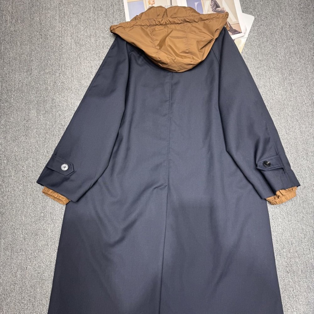 Miu Miu Single Breasted Kid Mohair And Technical Ponge Coat Navy Ms2101 17Hv F045O S Ooo