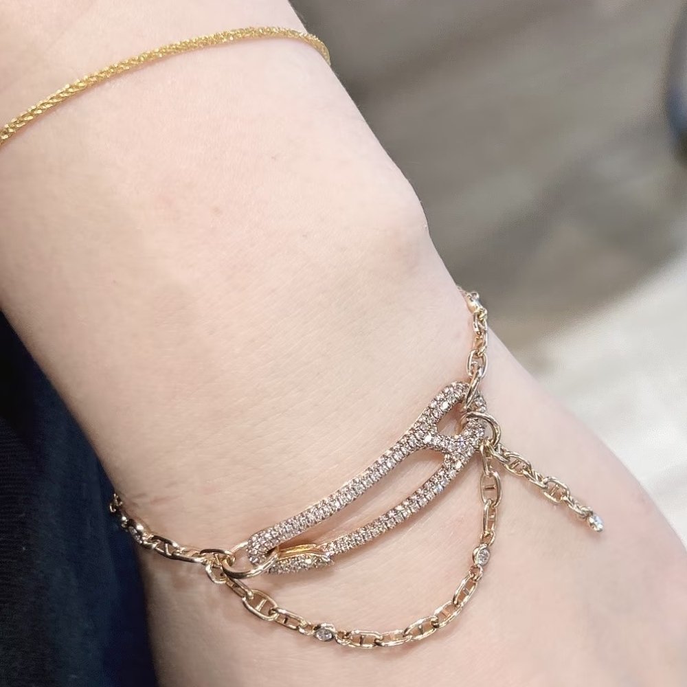 H**me5 Chaine Dancre Punk Bracelet Gold H217431B 00Sh