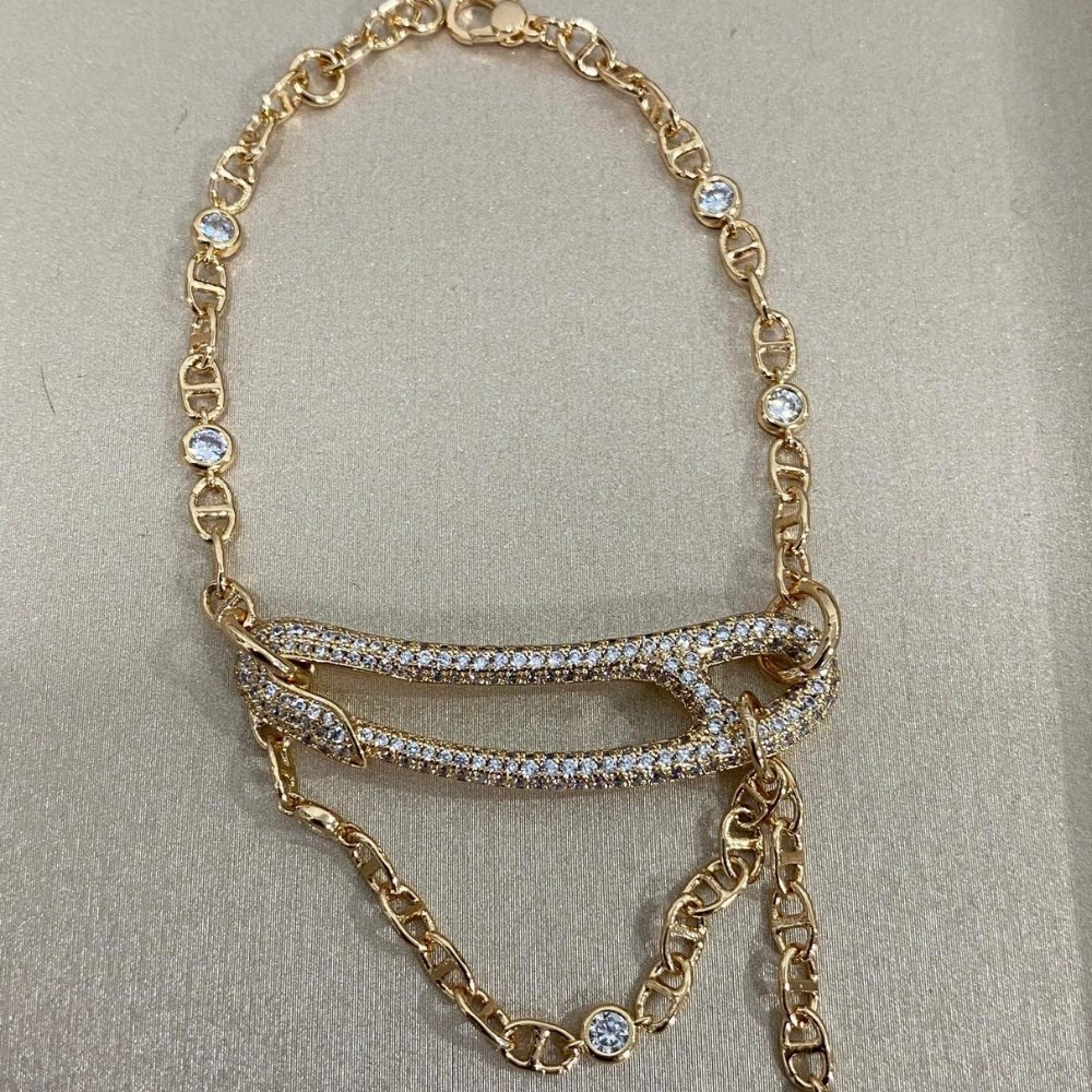 H**me5 Chaine Dancre Punk Bracelet Gold H217431B 00Sh