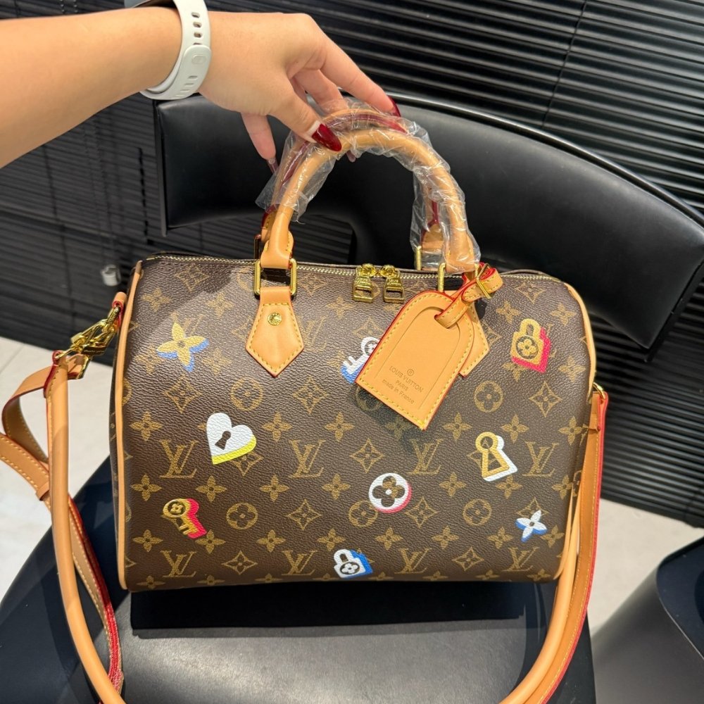 L0vis Vvtt0n Speedy Bandoulière 30 In Monogram Canvas Brown 30Cm