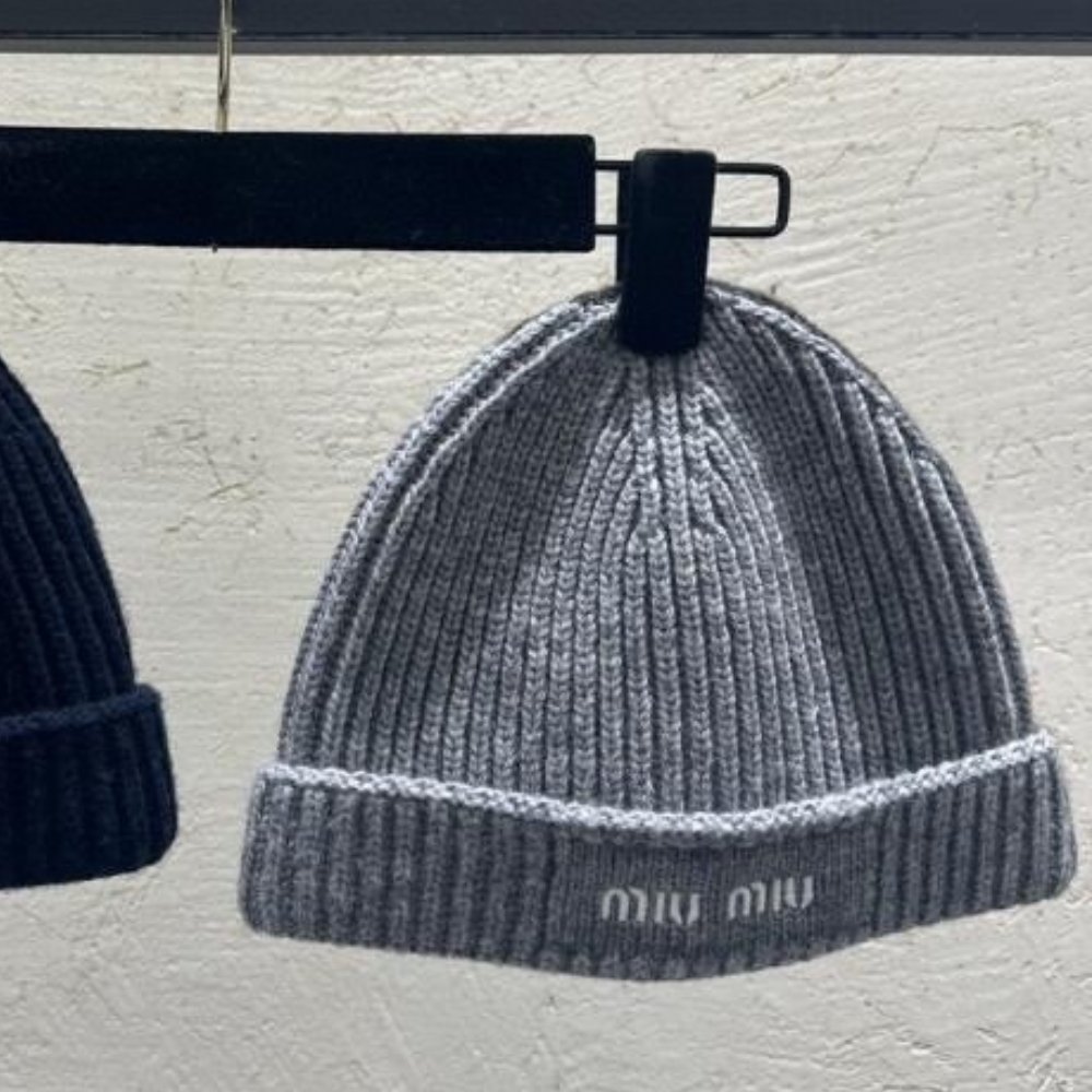 M1um1u Wool Beanie Grey 5Hc375 2Csf F0I13