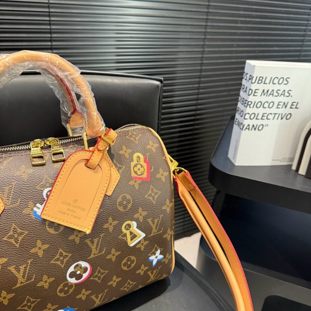 L0vis Vvtt0n Speedy Bandoulière 30 In Monogram Canvas Brown 30Cm