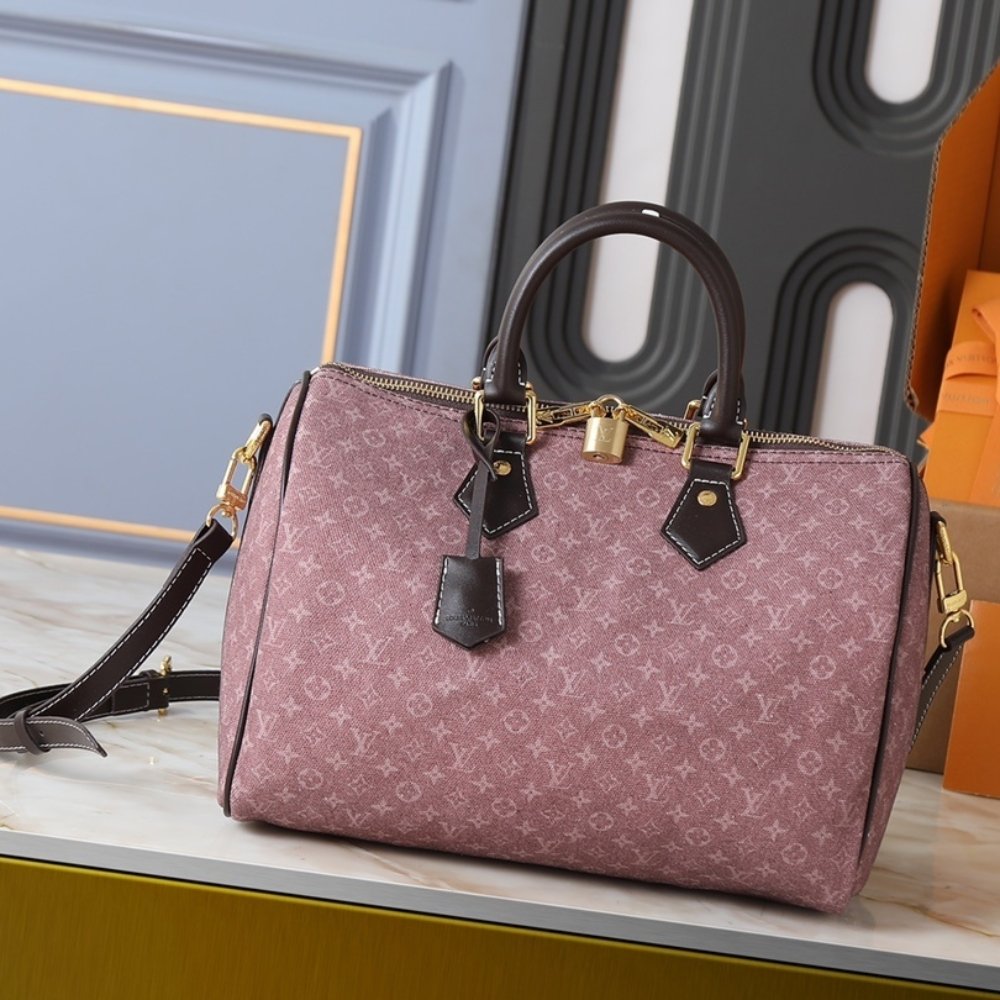 L0vis Vvtt0n Sepia Idylle Monogram Speedy Bandouliere 30 Bag Dark Pink 30Cm