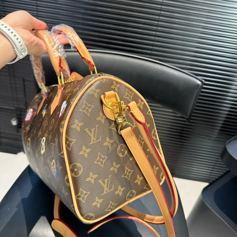 L0vis Vvtt0n Speedy Bandoulière 30 In Monogram Canvas Brown 30Cm