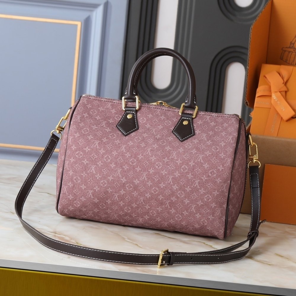 L0vis Vvtt0n Sepia Idylle Monogram Speedy Bandouliere 30 Bag Dark Pink 30Cm