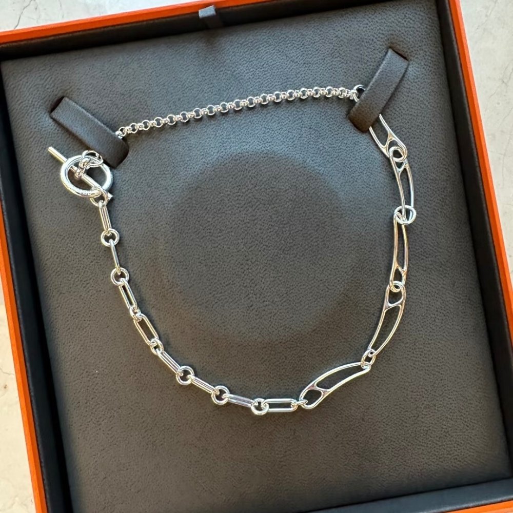H**me5 Chaine Dancre Punk Necklace Silver H121205B 00Sh