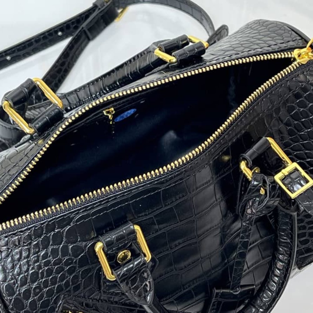 L0vis Vvtt0n Speedy Satchel Bag Black 25Cm
