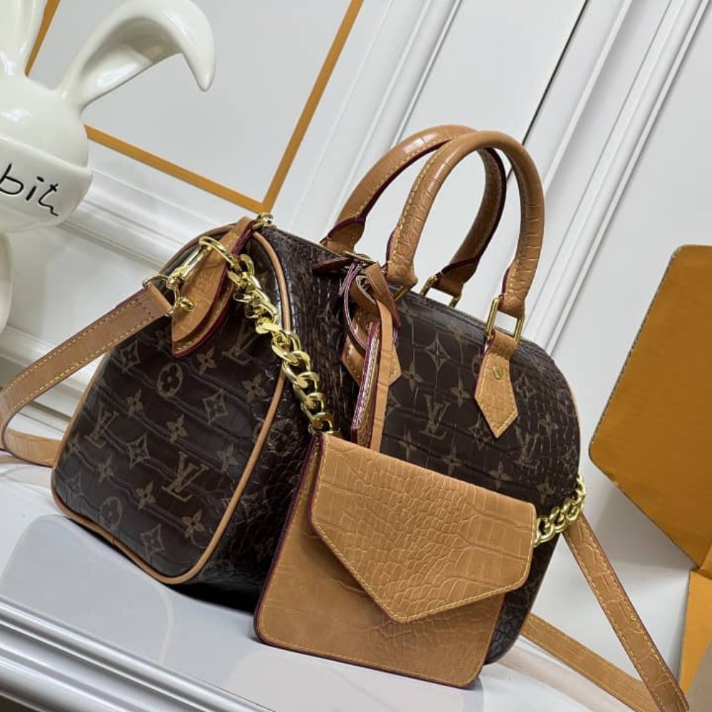 L0vis Vvtt0n Speedy Satchel Bag Monogram Brown 25Cm