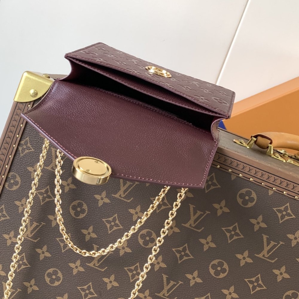 [S*per Vip 1:1] L0vis Vvtt0n Wallet On Chain Rosy Grenat Red 19Cm M25814