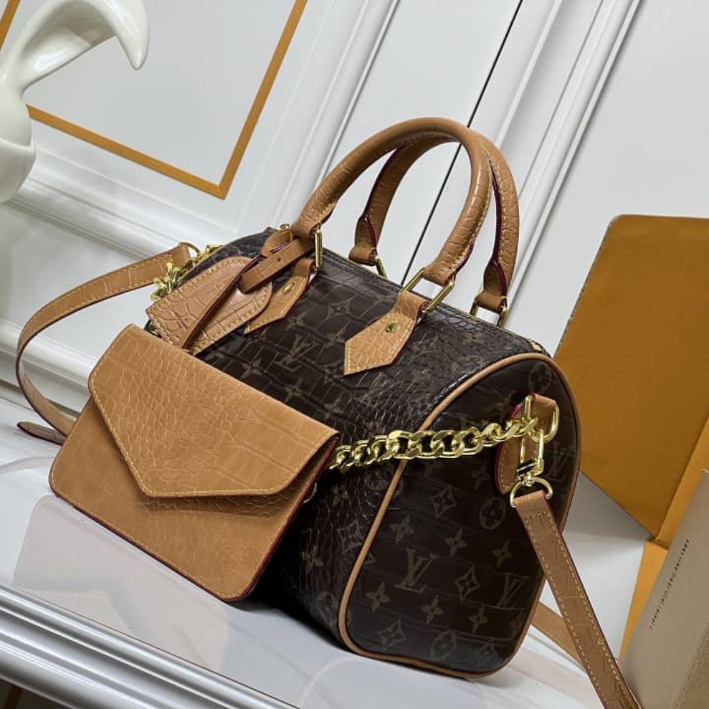 L0vis Vvtt0n Speedy Satchel Bag Monogram Brown 25Cm