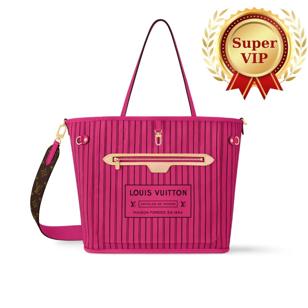 [S*per Vip 1:1] L0vis Vvtt0n Neverfull Bandoulière Inside Out MM Bag Pink 31Cm M12707