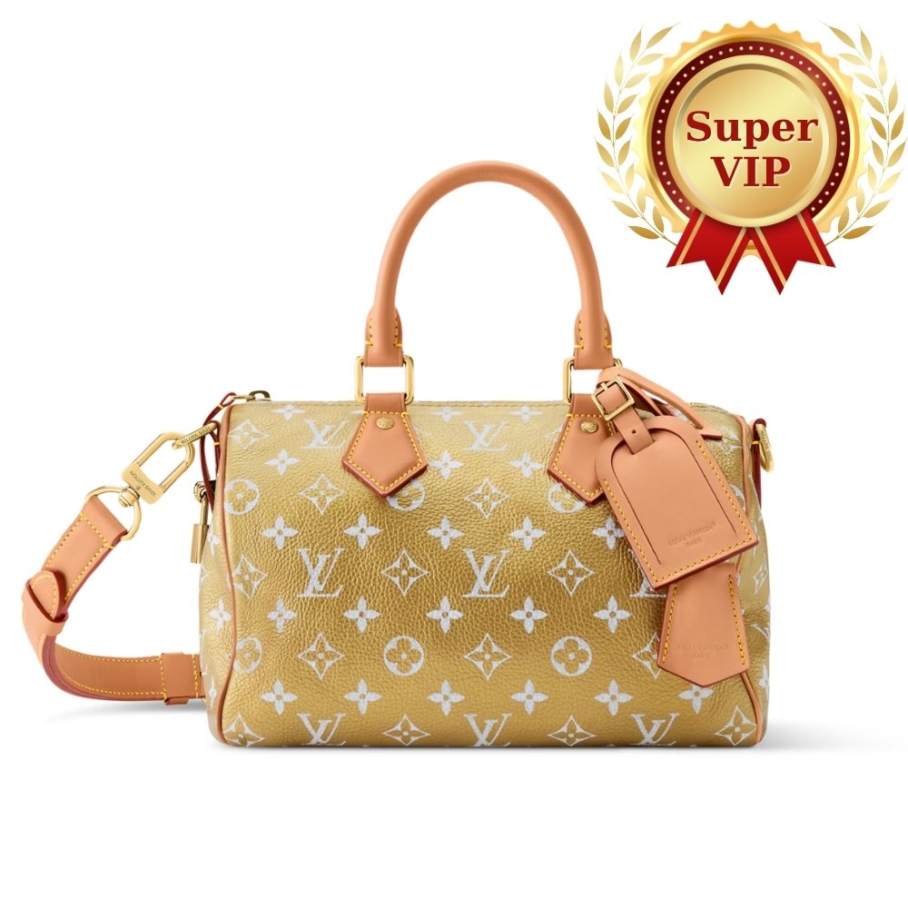 [S*per Vip 1:1] L0vis Vvtt0n Speedy P9 Bandoulière 25 Gold Kinsugi 25Cm M26305