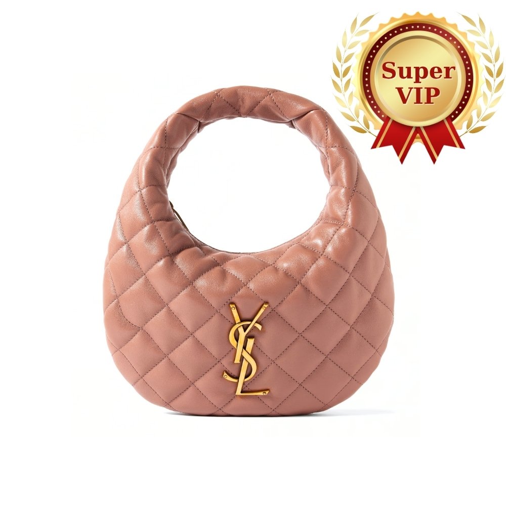 [S*per Vip 1:1] – Sa1nt Lau*nt Icarino In Quilted Nappa Hortensia Pink 17Cm 851689Aaang5036