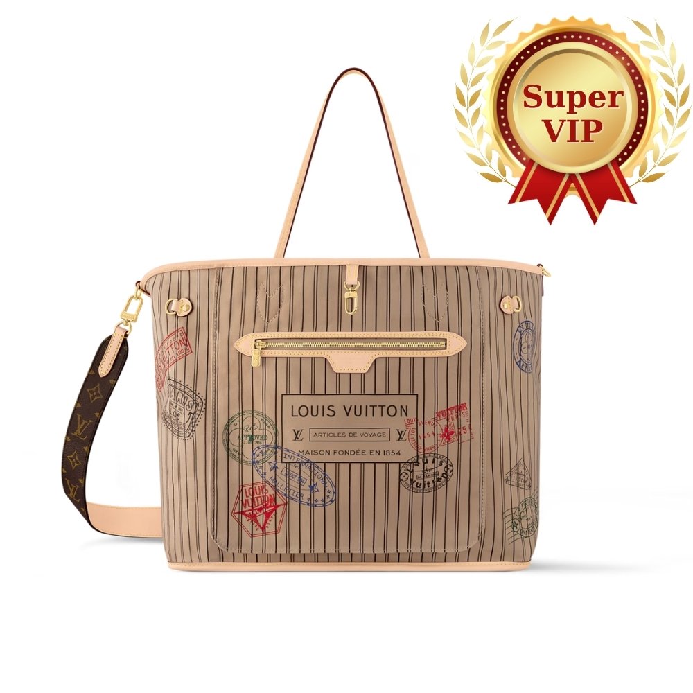 [S*per Vip 1:1] L0vis Vvtt0n Neverfull Bandoulière Inside Out GM Bag Beige 39Cm M11948