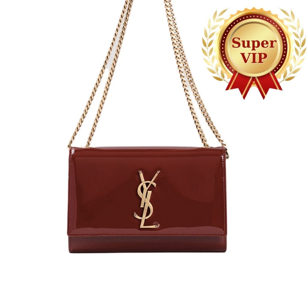 [S*per Vip 1:1] Sa1nt Lau*nt Kate Shoulder Bag Burgundy 20Cm 469390B870W6259