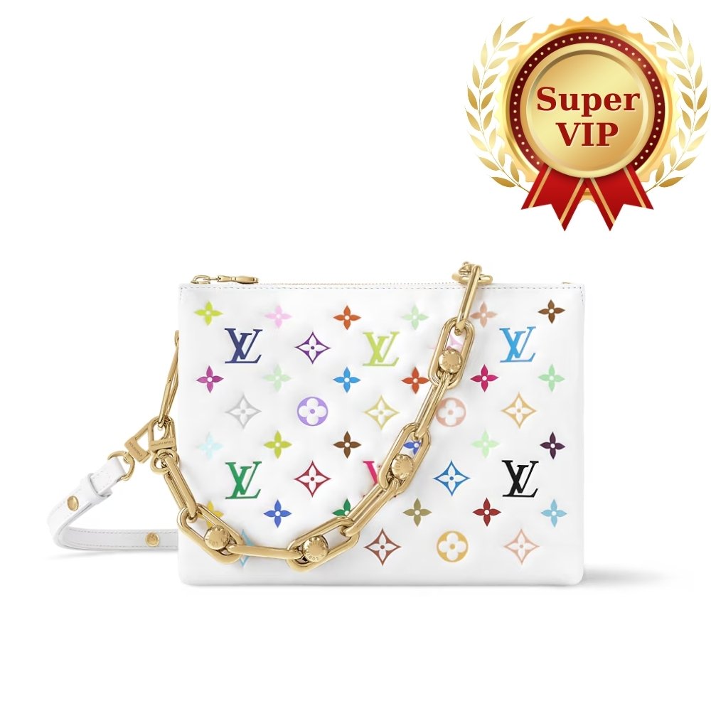 [S*per Vip 1:1] L0vis Vvtt0n X Murakami Coussin PM Bag White 26Cm M13233