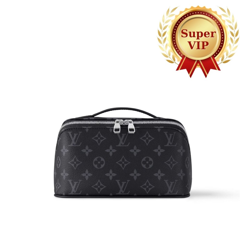 [S*per Vip 1:1] L0vis Vvtt0n Toiletry Bag Monogram Eclipse Canvas Black 24Cm M11508