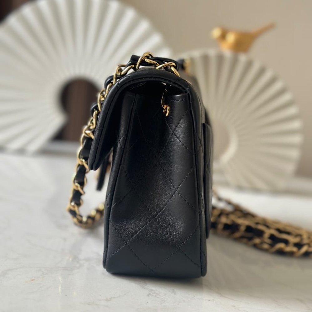[S*per Vip 1:1] Ch**el Mini Classic Handbag Black 17Cm A35200 Y04059 94305