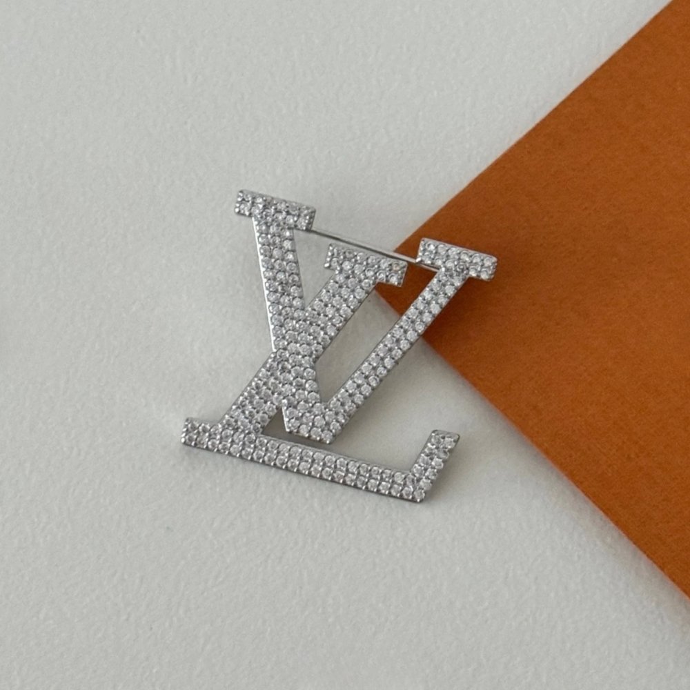 L0vis Vvtt0n Crystal Brooch Silver