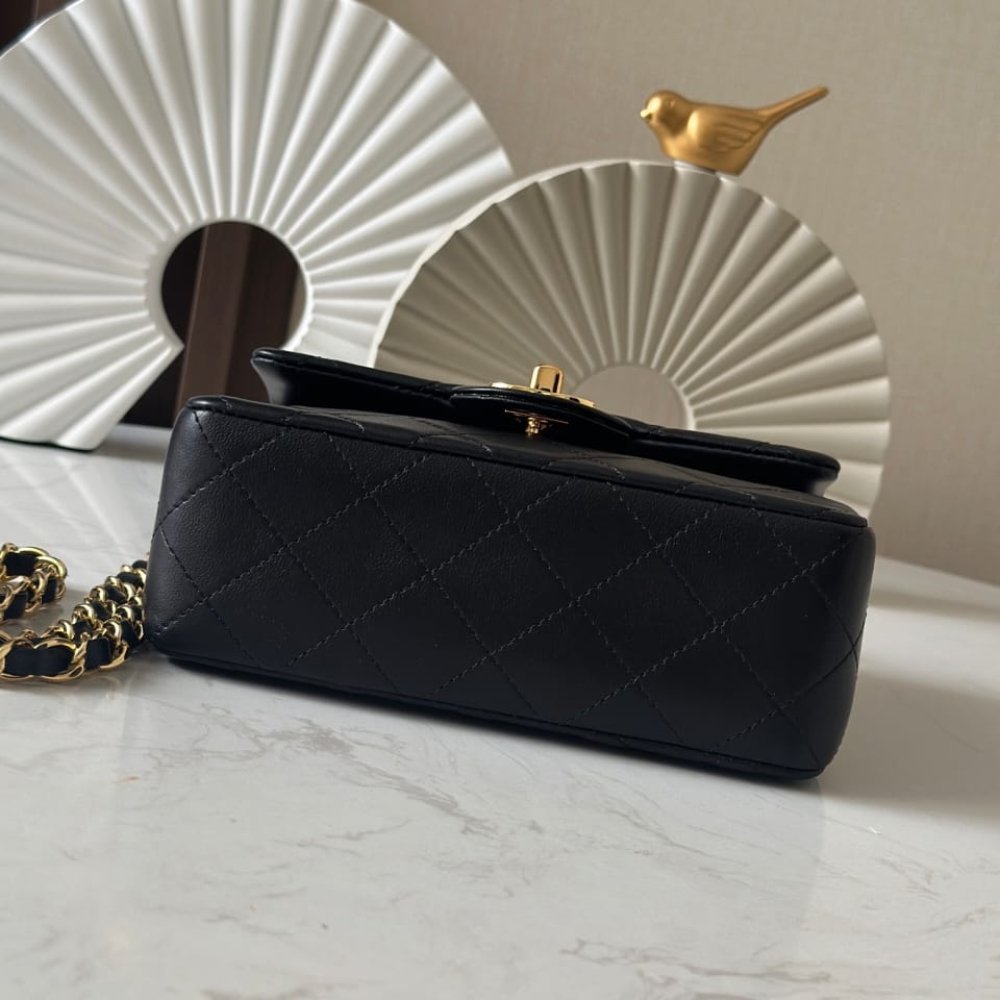 [S*per Vip 1:1] Ch**el Mini Classic Handbag Black 17Cm A35200 Y04059 94305