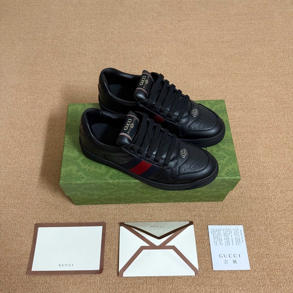 Gvc*1 Men Screener Sneaker Black Leather 798785 AADU0 1074