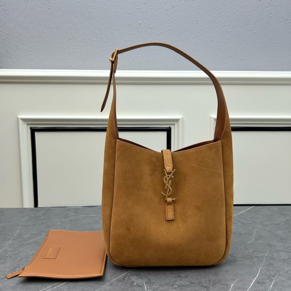 Sa1nt Lau*nt Le 5 À 7 S*pple Small In Suede Caramel Cognac 24Cm 8505331U80W2916