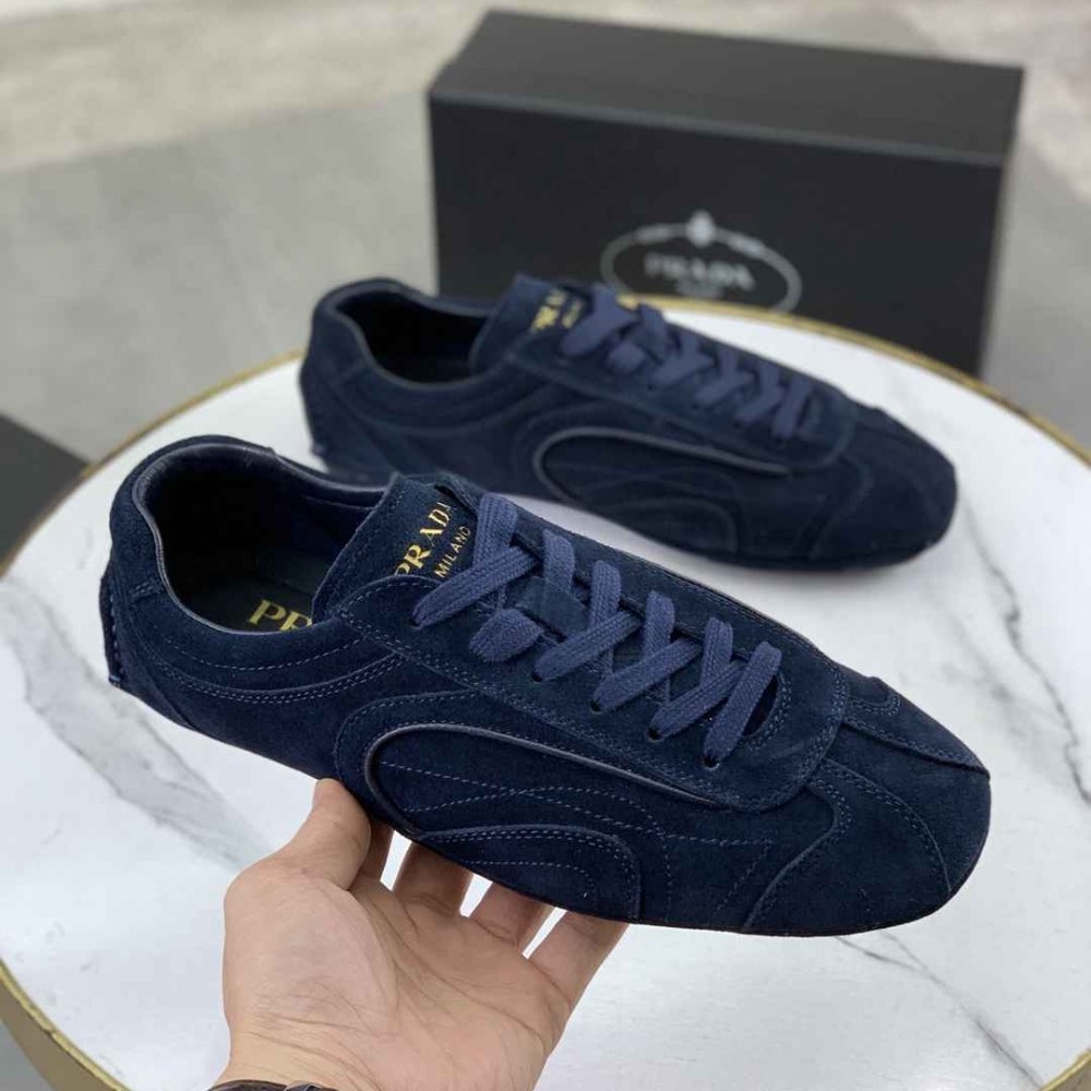 Pra*a Montecarlo Re Edition 2005 Suede Sneakers Navy 4E1165 008 F0008 F G000