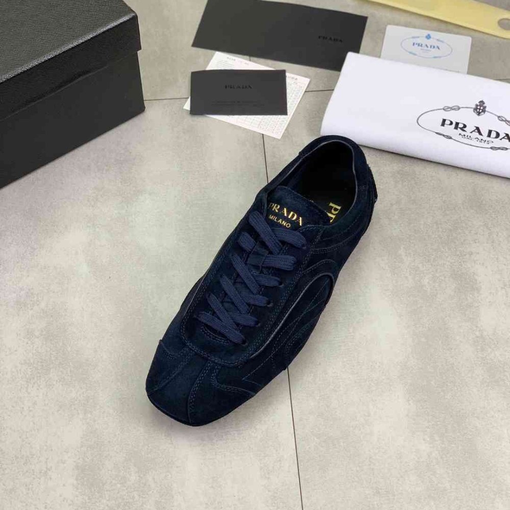 Pra*a Montecarlo Re Edition 2005 Suede Sneakers Navy 4E1165 008 F0008 F G000