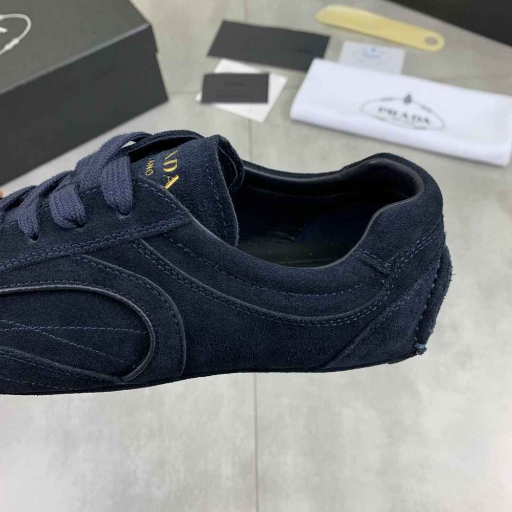 Pra*a Montecarlo Re Edition 2005 Suede Sneakers Navy 4E1165 008 F0008 F G000