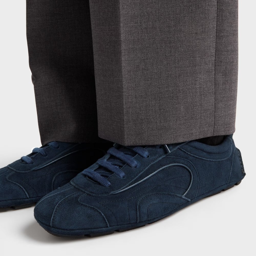 Pra*a Montecarlo Re Edition 2005 Suede Sneakers Navy 4E1165 008 F0008 F G000