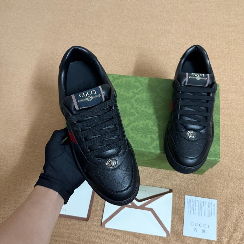 Gvc*1 Men Screener Sneaker Black Leather 798785 AADU0 1074